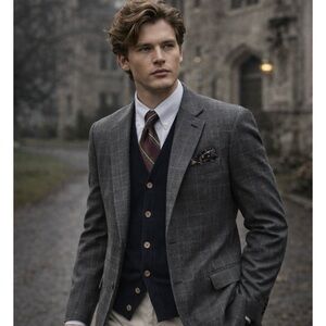 Ralph Lauren Charcoal Plaid Men's Blazer 40L